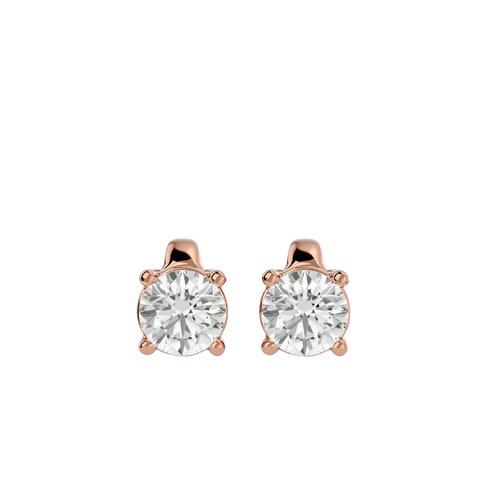 Vicental - Diamond Earrings - Rose Gold - Superior Stirling