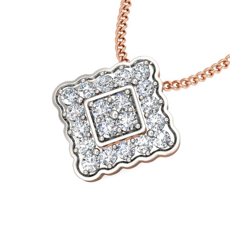 Yoselin - Diamond Pendant - Rose Gold - Superior Stirling