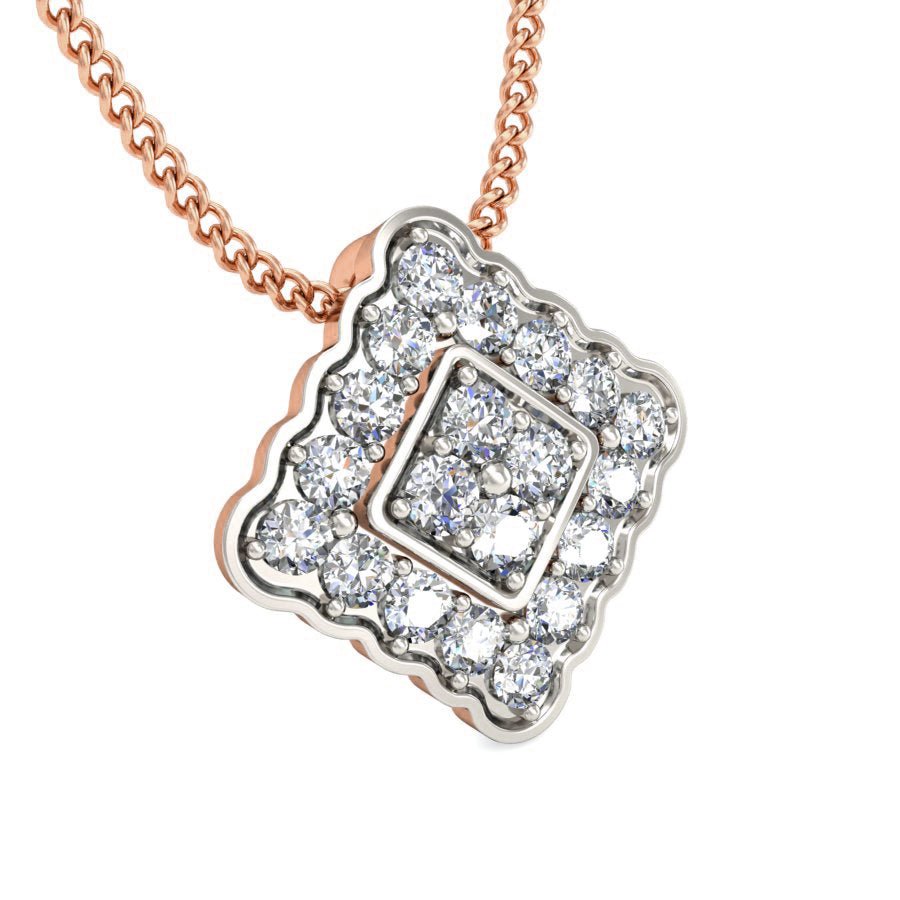 Yoselin - Diamond Pendant - Rose Gold - Superior Stirling