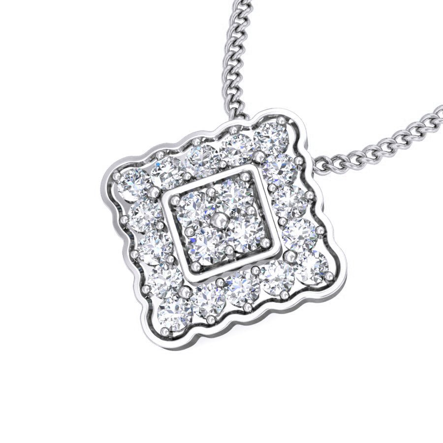 Yoselin - Diamond Pendant - White Gold - Superior Stirling