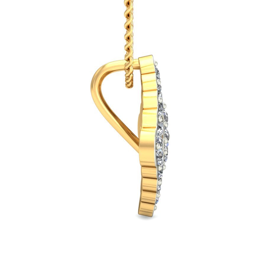 Yoselin - Diamond Pendant - Yellow Gold - Superior Stirling