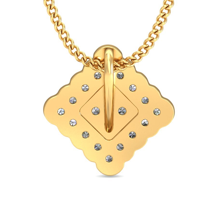 Yoselin - Diamond Pendant - Yellow Gold - Superior Stirling